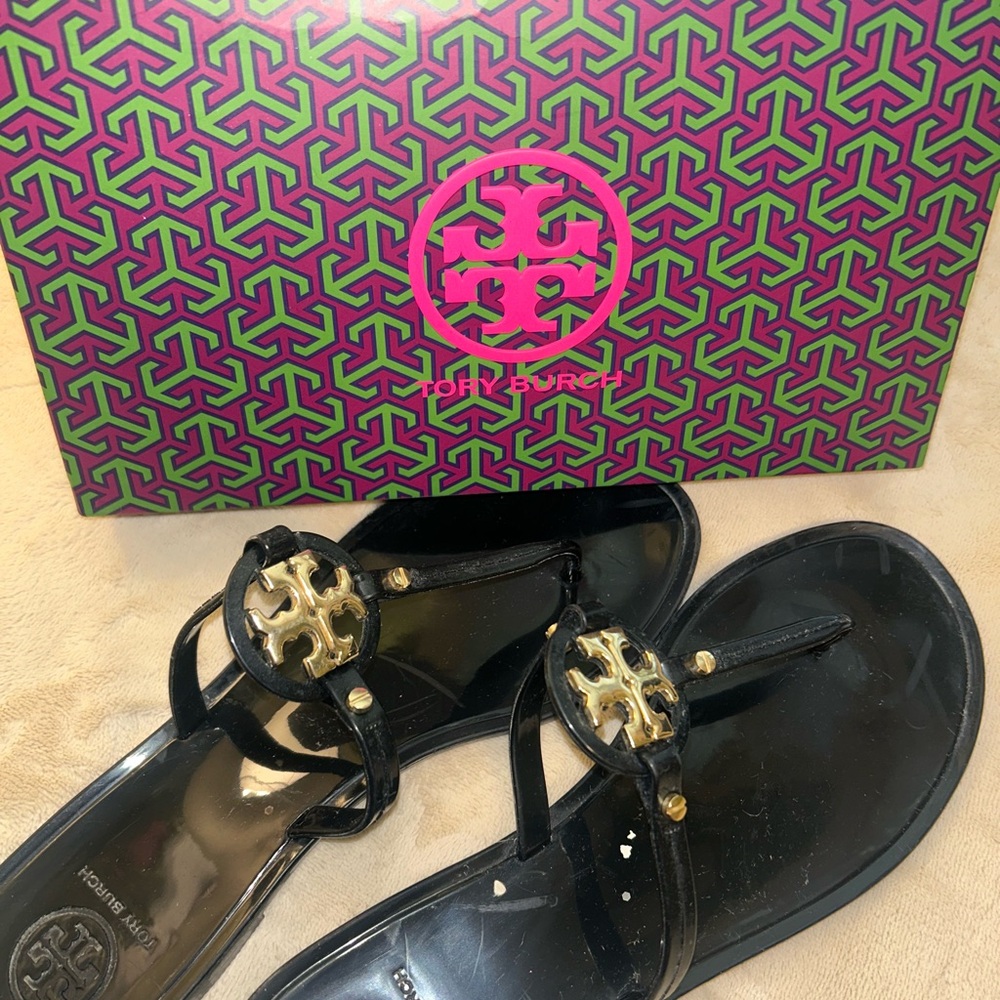 Tory Burch Black Mini Miller Sandals